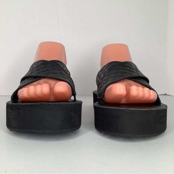 Vans Karina Rozunko Ultra Crush Black Leather Women’s Summer Sandals Sz 8 - Picture 3 of 10